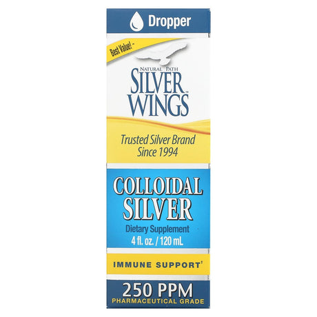 Natural Path Silver Wings, Colloidal Silver, 250 ppm, 4 fl oz (120 ml) - Supply Center USA