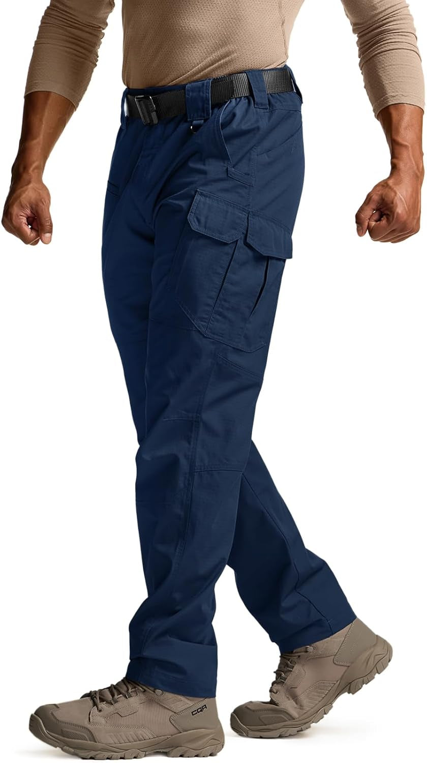 CQR Men'S Tactical Pants, Water Resistant Ripstop Cargo Pants, Lightweight EDC Work Hiking Pants, Outdoor Apparel