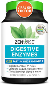 Zenwise Health Digestive Enzymes for Gut Health - Probiotic Multi Enzymes with Prebiotics and Probiotics for Women and Men for Digestive Health and Bloating Relief, Daily Enzymes for Digestion -180 CT