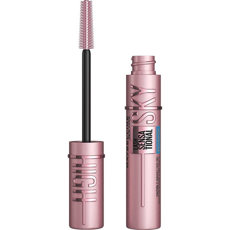 Maybelline Lash Sensational Sky High Washable Mascara Makeup, Volumizing, Lengthening, Defining, Curling, Multiplying, Buildable Formula, Blackest Black, 1 Count - Supply Center USA