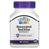 21st Century, Resveratrol Red Wine Extract, 90 Capsules - Supply Center USA