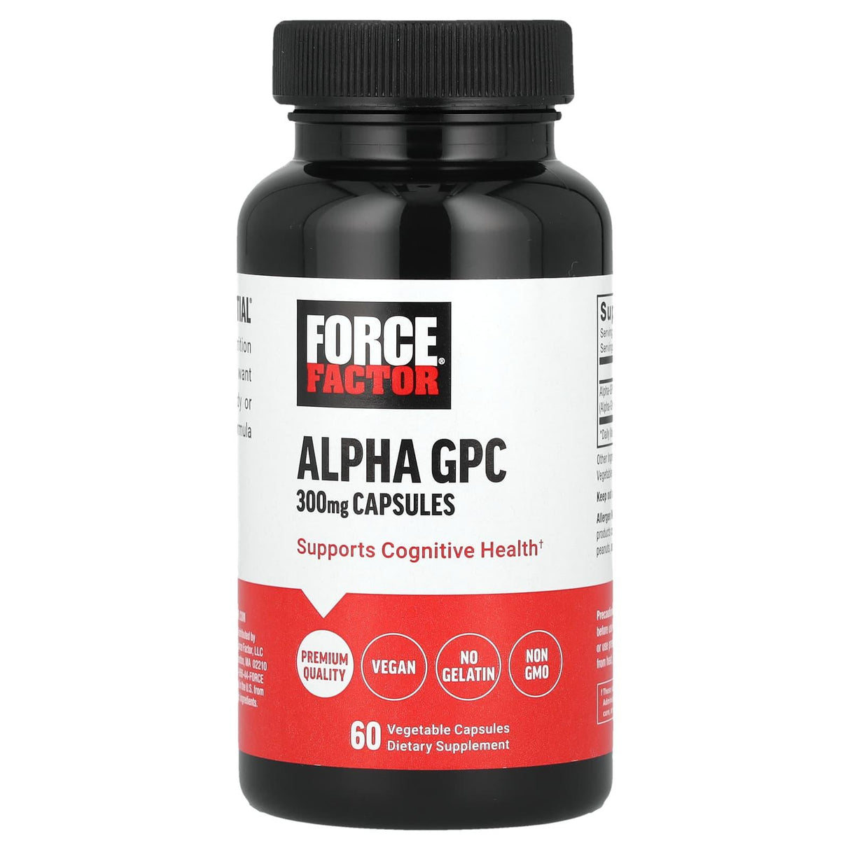 Force Factor, Alpha GPC, 600 mg, 60 Vegetable Capsules (300 mg per Capsule) - Supply Center USA