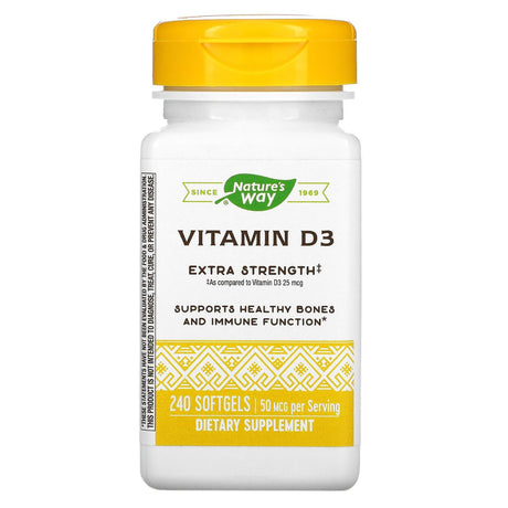 Nature's Way, Vitamin D3, 50 mcg, 240 Softgels - Supply Center USA