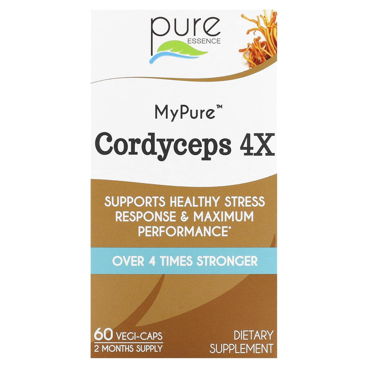 Pure Essence, MyPure, Cordyceps 4X, 30 Vegi-Caps - Supply Center USA