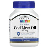 21st Century, Norwegian Cod Liver Oil, 400 mg, 110 Softgels - Supply Center USA