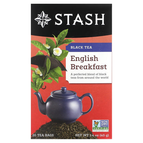 Stash Tea, Black Tea, Earl Gray, 20 Tea Bags, 1.3 oz (38 g) - Supply Center USA