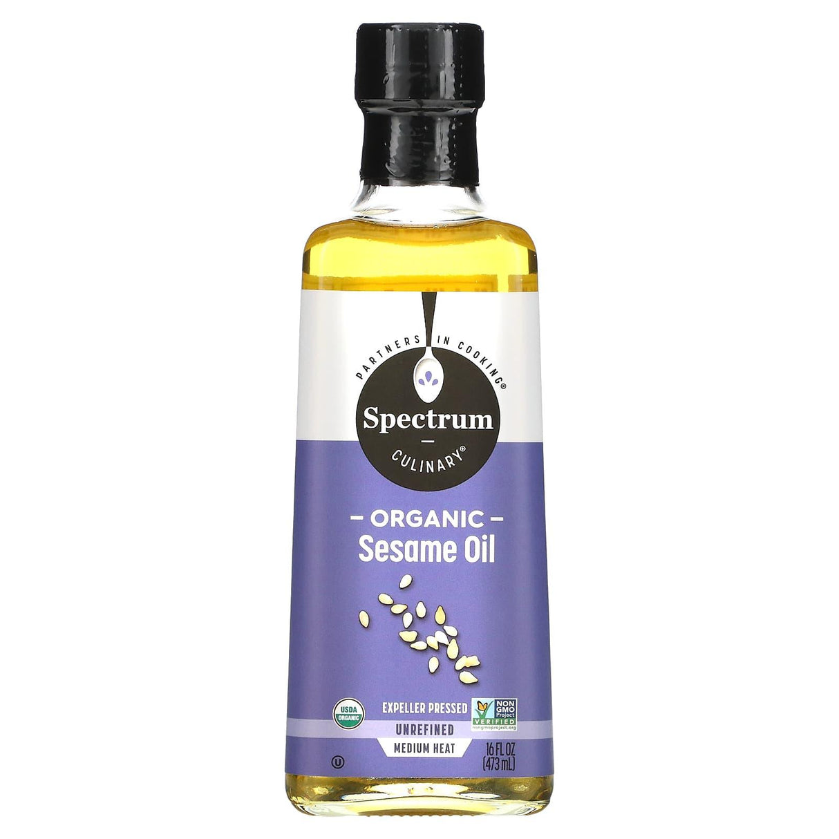 Spectrum Culinary, Organic Sesame Oil, Expeller Pressed, 16 fl oz (473 ml) - Supply Center USA