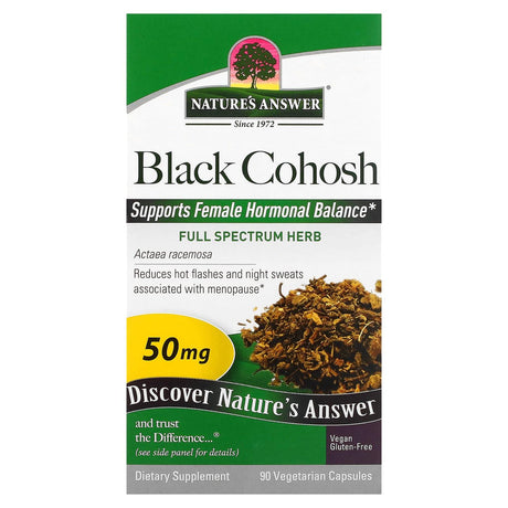 Nature's Answer, Black Cohosh, Full Spectrum Herb, 50 mg, 90 Vegetarian Capsules - Supply Center USA