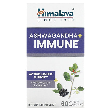 Himalaya, Ashwagandha + Immune , 60 Vegan Capsules - Supply Center USA