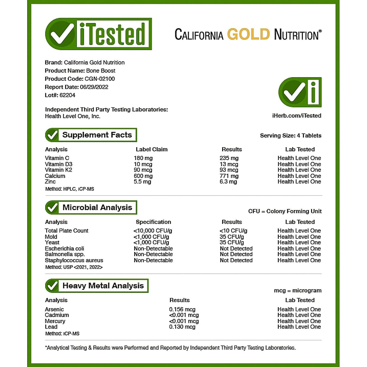 California Gold Nutrition, Bone Boost, 120 Tablets - Supply Center USA