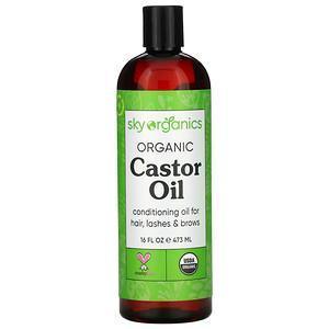 Sky Organics, Organic Castor Oil, 16 fl oz (473 ml) - Supply Center USA