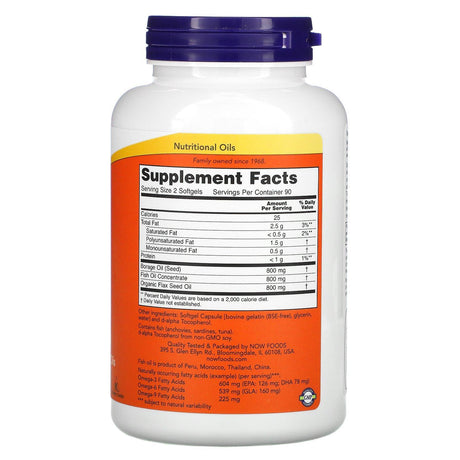 Now Foods, Super Omega 3-6-9, 1,200 mg, 180 Softgels - Supply Center USA