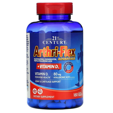 21st Century, Arthri-Flex Advantage + Vitamin D3, 180 Coated Tablets - Supply Center USA