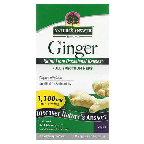 Nature's Answer, Ginger, 1,100 mg, 90 Vegetarian Capsules (550 mg per Capsule) - Supply Center USA