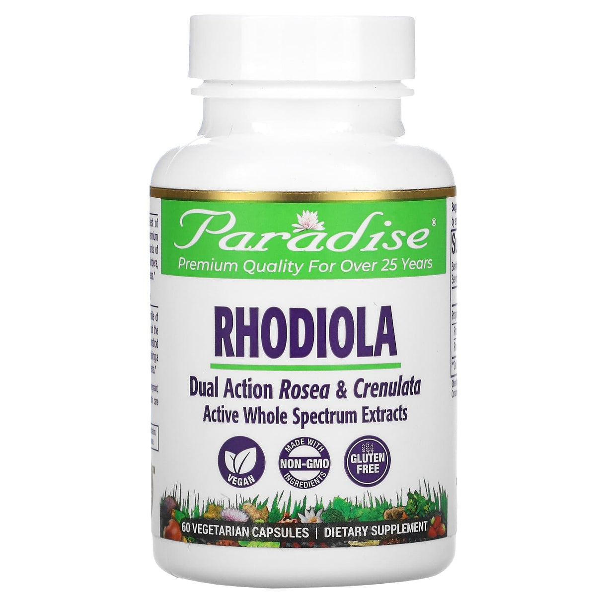 Paradise Herbs, Rhodiola, 60 Vegetarian Capsules - Supply Center USA