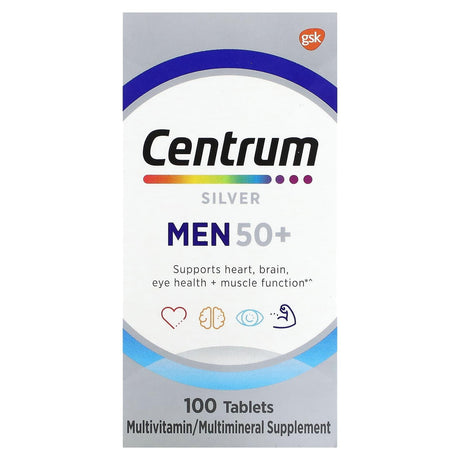 Centrum, Silver Men 50+, 100 Tablets - Supply Center USA