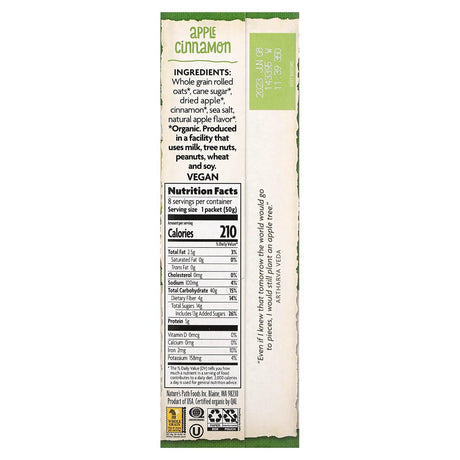 Nature's Path, Organic Instant Oatmeal, Original, 8 Packets, 14 oz (400 g) - Supply Center USA