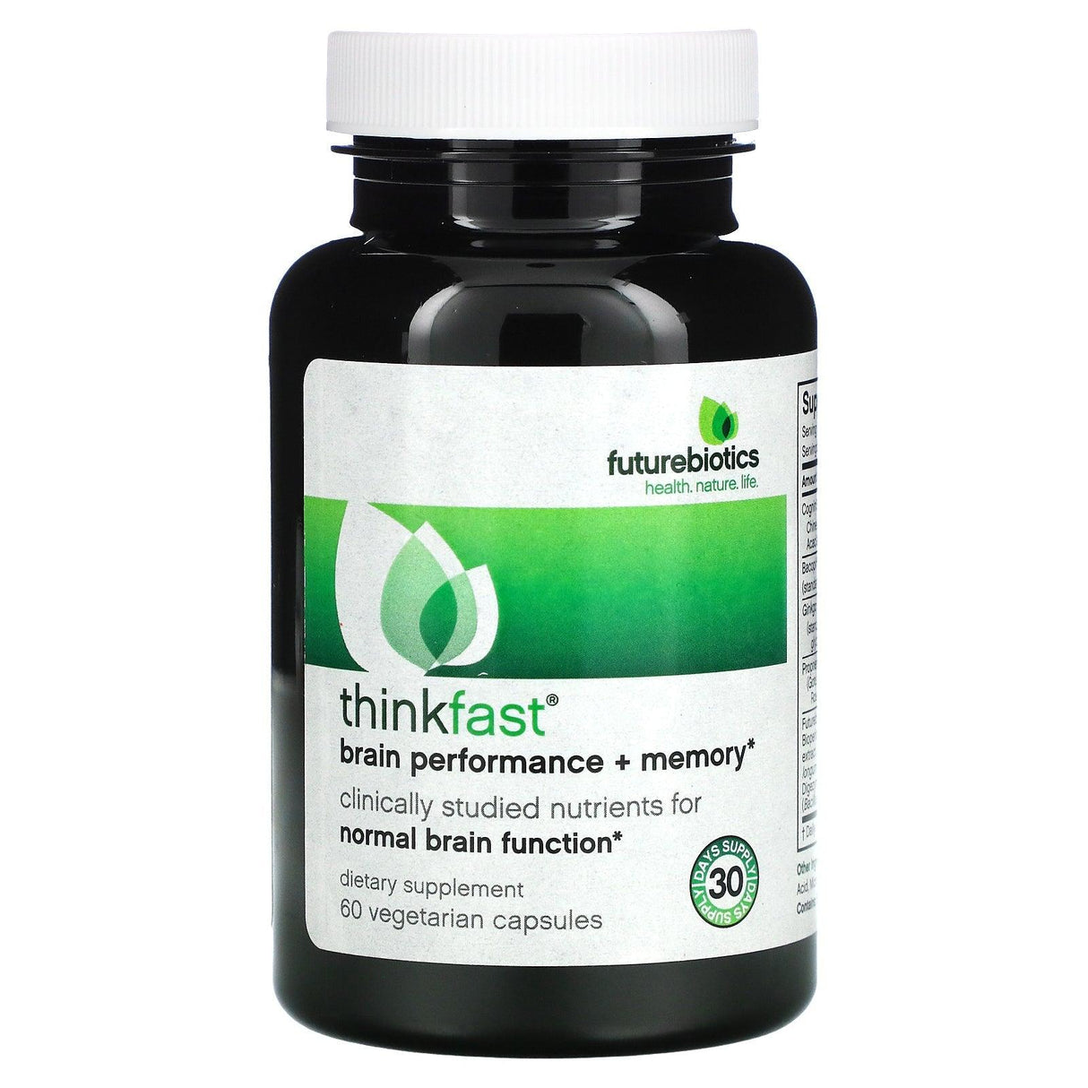 Futurebiotics, ThinkFast, Brain Performance + Memory, 60 Vegetarian Capsules - Supply Center USA