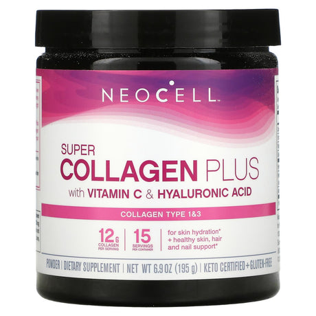 NeoCell, Super Collagen Plus with Vitamin C & Hyaluronic Acid, 6.9 oz (195 g) - Supply Center USA