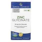 Nordic Naturals, Zinc Glycinate, 20 mg , 60 Capsules - Supply Center USA