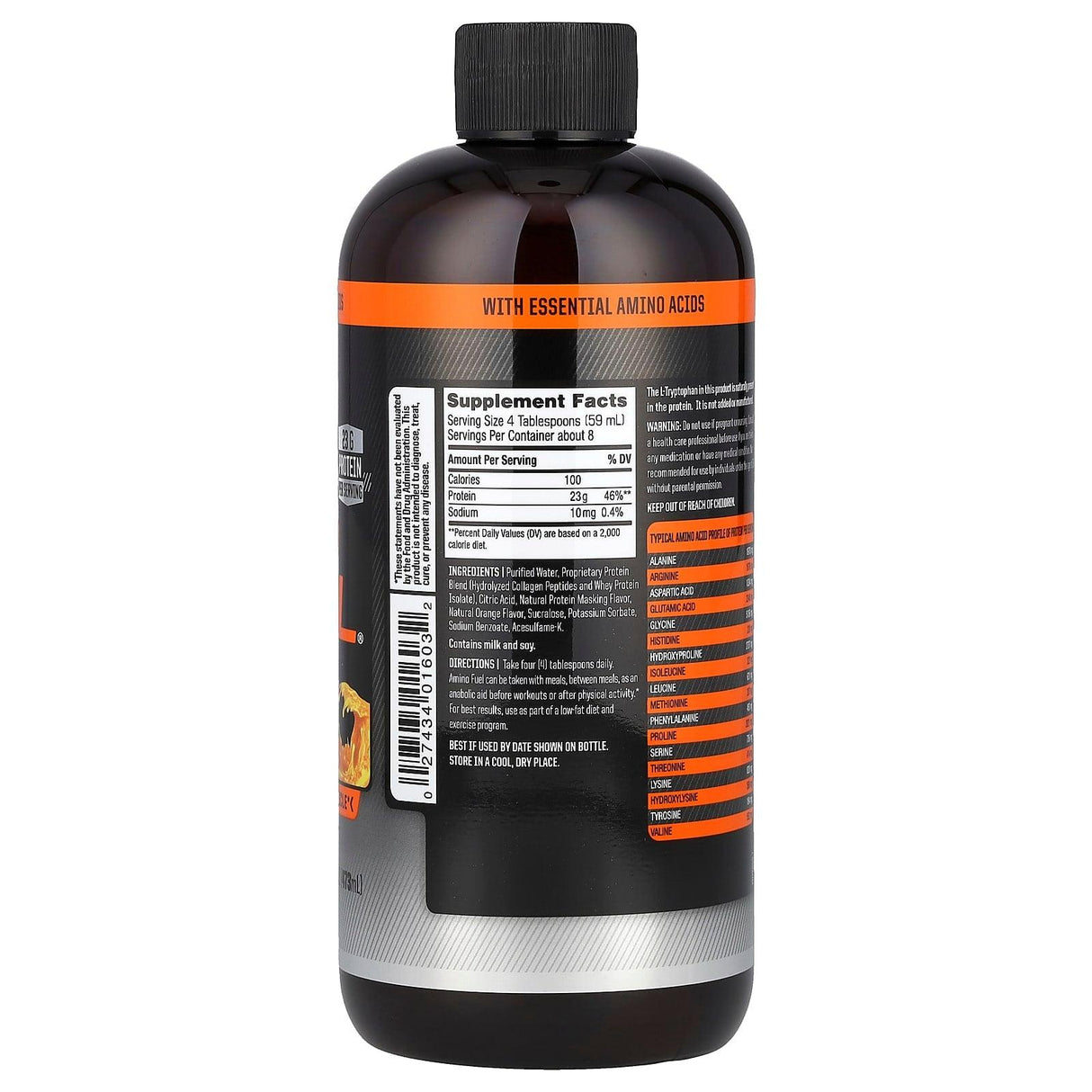 Twinlab, Amino Fuel, Orange Rush, 16 fl oz (473 ml) - Supply Center USA