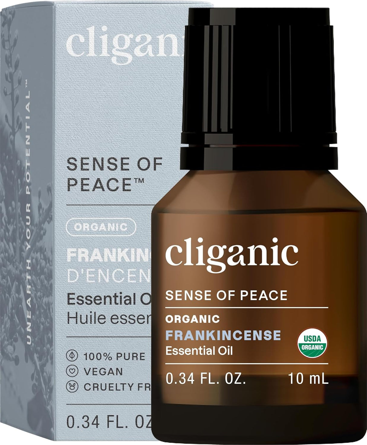 Cliganic Organic Essential Oils Set (Top 5) - 100% Pure Natural - Aromatherapy, Candle Making - Peppermint, Lavender, Eucalyptus, Lemongrass & Orange (Packaging May Vary)
