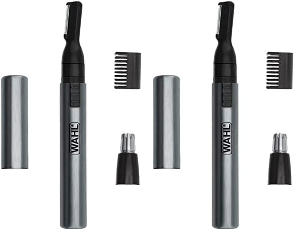 Wahl Micro Groomsman Battery Personal Trimmer for Hygienic Grooming with Rinseable, Interchangeable Heads for Eyebrows, Neckline, Nose, Ears, & Other Detailing - 05640-600