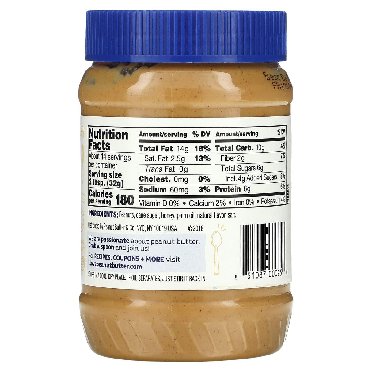 Peanut Butter & Co., Peanut Butter Spread, The Bee's Knees, 16 oz (454 g) - Supply Center USA