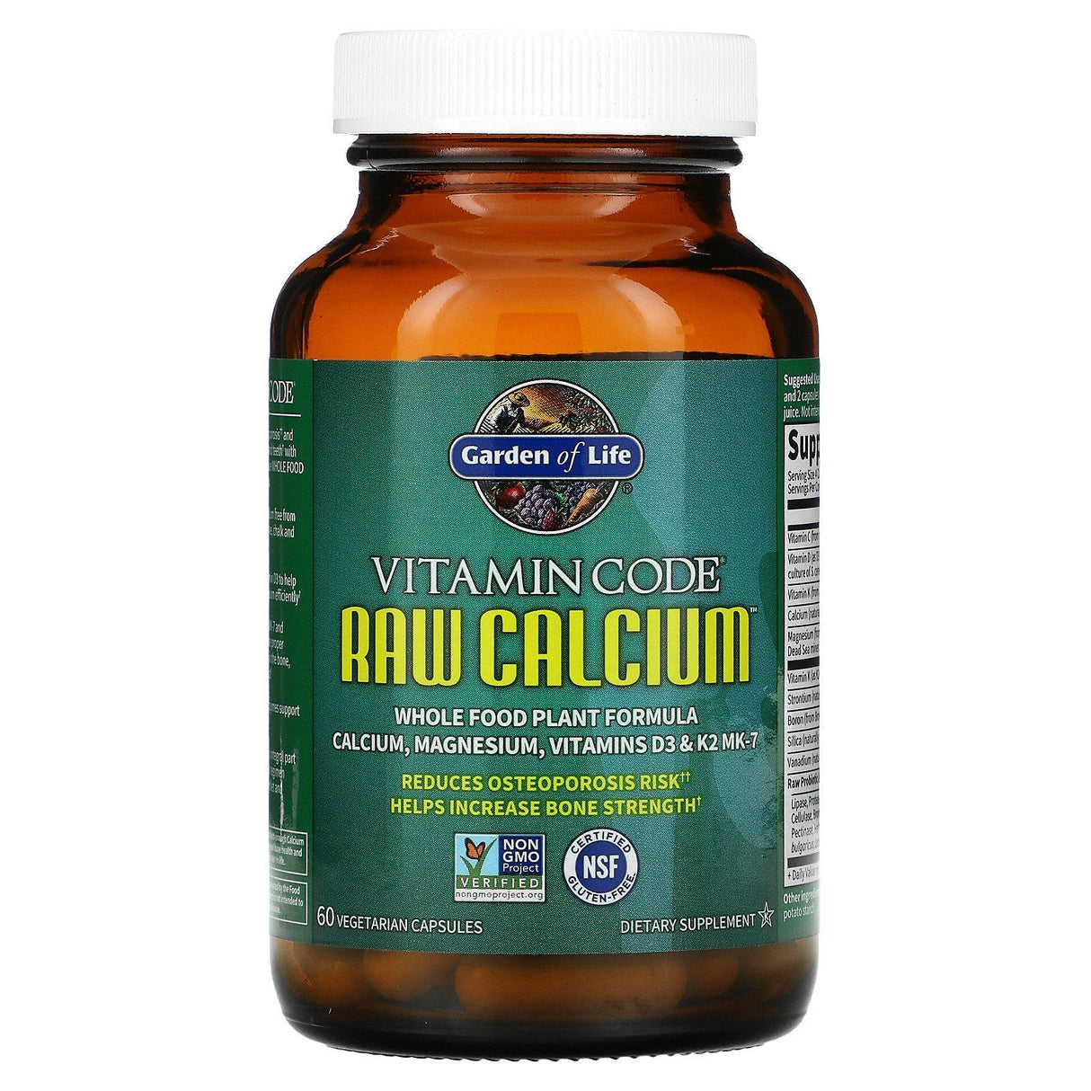 Garden of Life, Vitamin Code, RAW Calcium, 60 Vegetarian Capsules - Supply Center USA