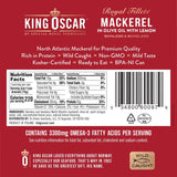 King Oscar, Royal Fillets, Mackerel in Olive Oil with Lemon, 4.05 oz (115 g) - Supply Center USA