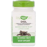 Nature's Way, DGL, Deglycyrrhizinated Licorice Extract, Licorice Flavored, 100 Chewable Tablets - Supply Center USA