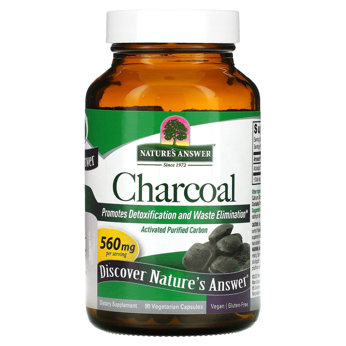 Nature's Answer, Charcoal, 280 mg, 90 Vegetarian Capsules - Supply Center USA