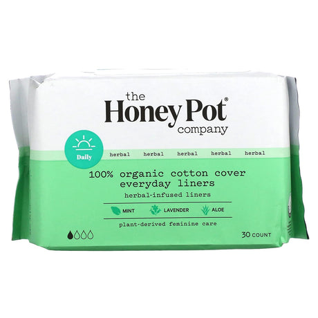 The Honey Pot Company, Organic Everyday Herbal-Infused Pantiliners, 30 Count - Supply Center USA