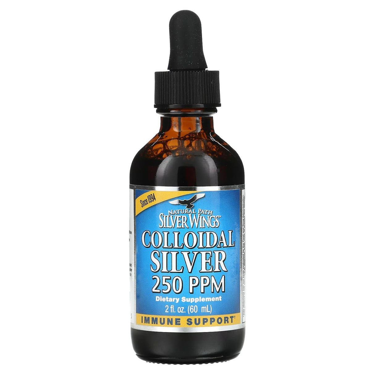 Natural Path Silver Wings, Colloidal Silver, 250 ppm, 2 fl oz (60 ml) - Supply Center USA