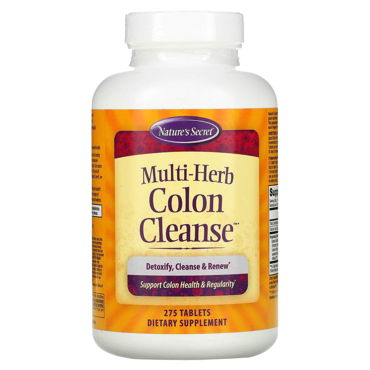 Nature's Secret, Multi-Herb Colon Cleanse, 275 Tablets - Supply Center USA