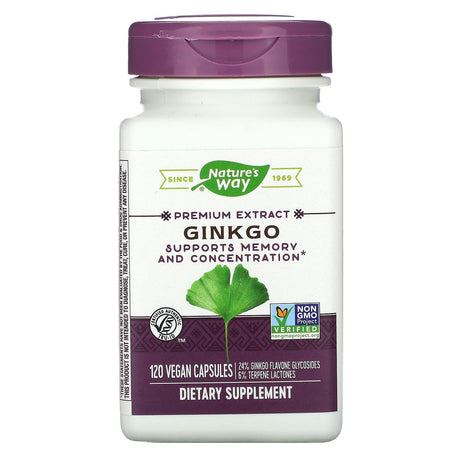 Nature's Way, Premium Blend, Ginkgo, 60 Vegan Capsules - Supply Center USA