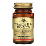 Solgar, Vitamin B12, 100 mcg, 100 Tablets - Supply Center USA