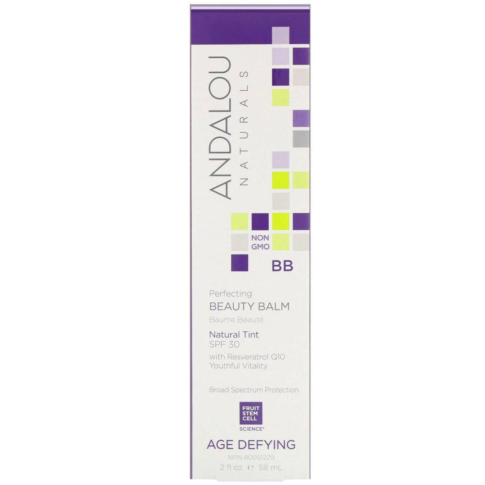 Andalou Naturals, BB Perfecting Beauty Balm, Age Defying, SPF 30, Natural Tint, 2 fl oz (58 ml) - HealthCentralUSA