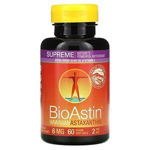 Nutrex Hawaii, BioAstin Supreme, 6 mg, 60 Vegan Soft Gels - Supply Center USA