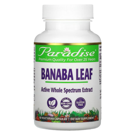 Paradise Herbs, Banaba Leaf, 180 Vegetarian Capsules - Supply Center USA