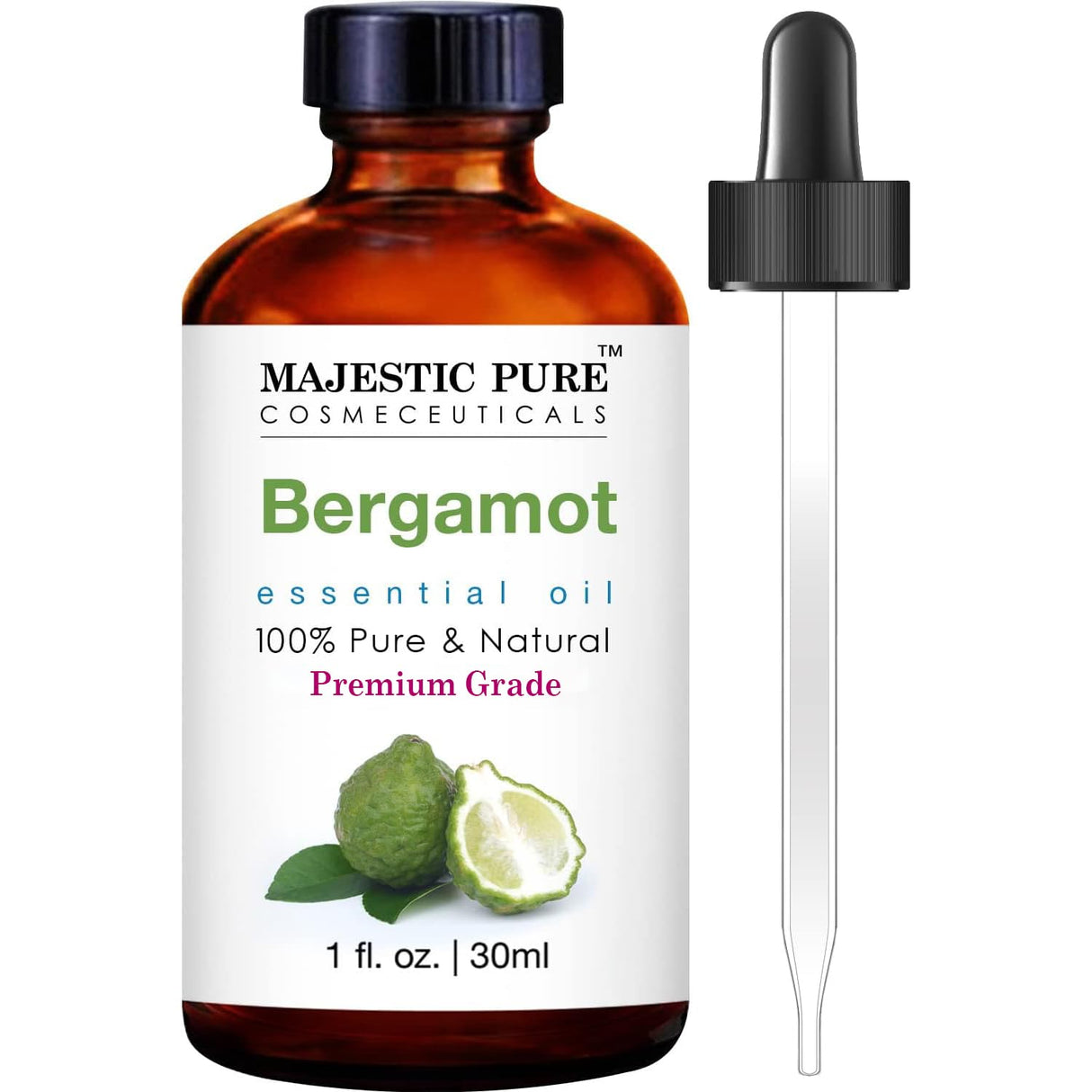 Majestic Pure Lavender Essential Oil with Glass Dropper | 100% Pure and Natural Lavender Oil | Premium Grade Essential Oils for Diffusers, Skin, Aromatherapy, Massage | 4 Fl Oz