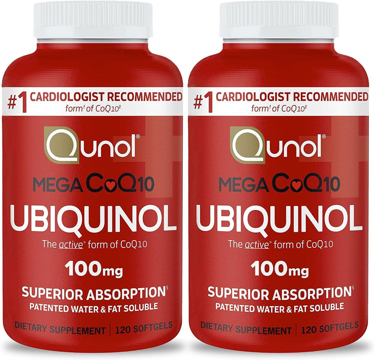 Qunol Ultra Coq10 100Mg Softgels- 3X Better Absorption, Antioxidant for Heart Health & Energy Production, Coenzyme Q10 Vitamins and Supplements, 3 Month Supply, 90 Count - Supply Center USA