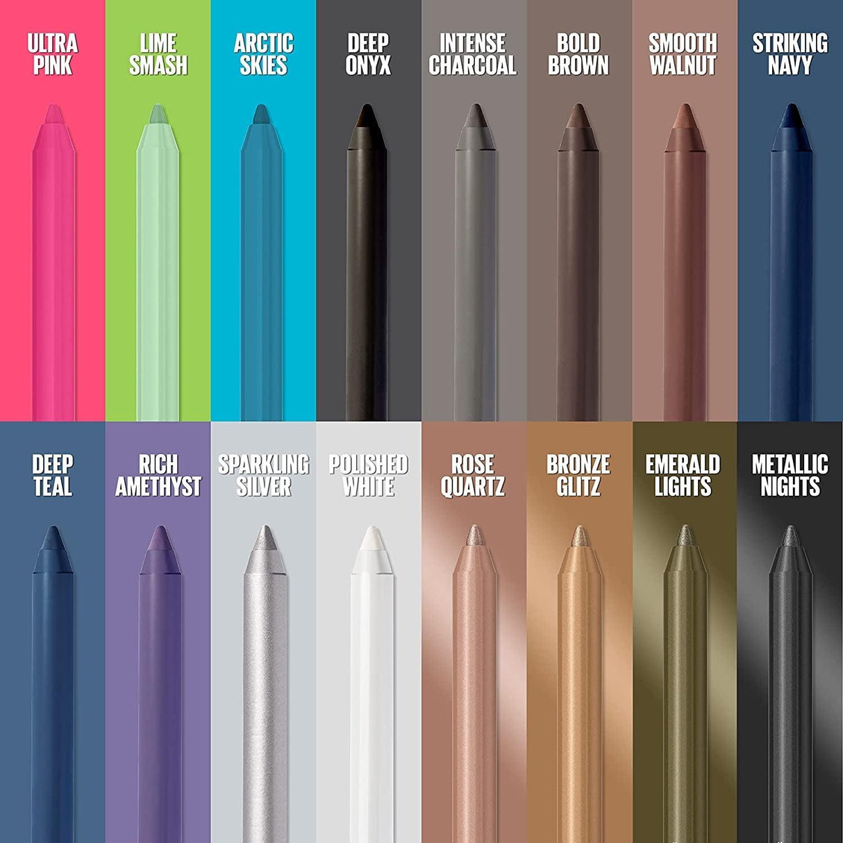 Maybelline Tattoostudio Long-Lasting Sharpenable Eyeliner Pencil, Glide on Smooth Gel Pigments with 36 Hour Wear, Waterproof, Deep Onyx, 1 Count - Supply Center USA