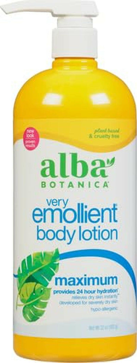 Alba Botanica Very Emollient Body Lotion, Maximum Dry Skin Formula, 32 Oz - Supply Center USA