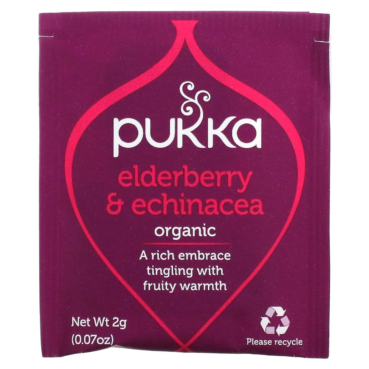 Pukka Herbs, Organic Herbal Tea, Elderberry & Echinacea, 20 Sachets, 0.07 oz (2 g) Each - Supply Center USA