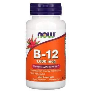 Now Foods, B-12, 1,000 mcg, 250 Lozenges - Supply Center USA