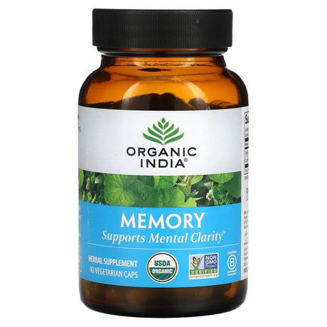 Organic India, Memory, 90 Vegetarian Caps - Supply Center USA