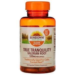 Sundown Naturals, True Tranquility, Valerian Root, 530 mg, 100 Capsules - Supply Center USA