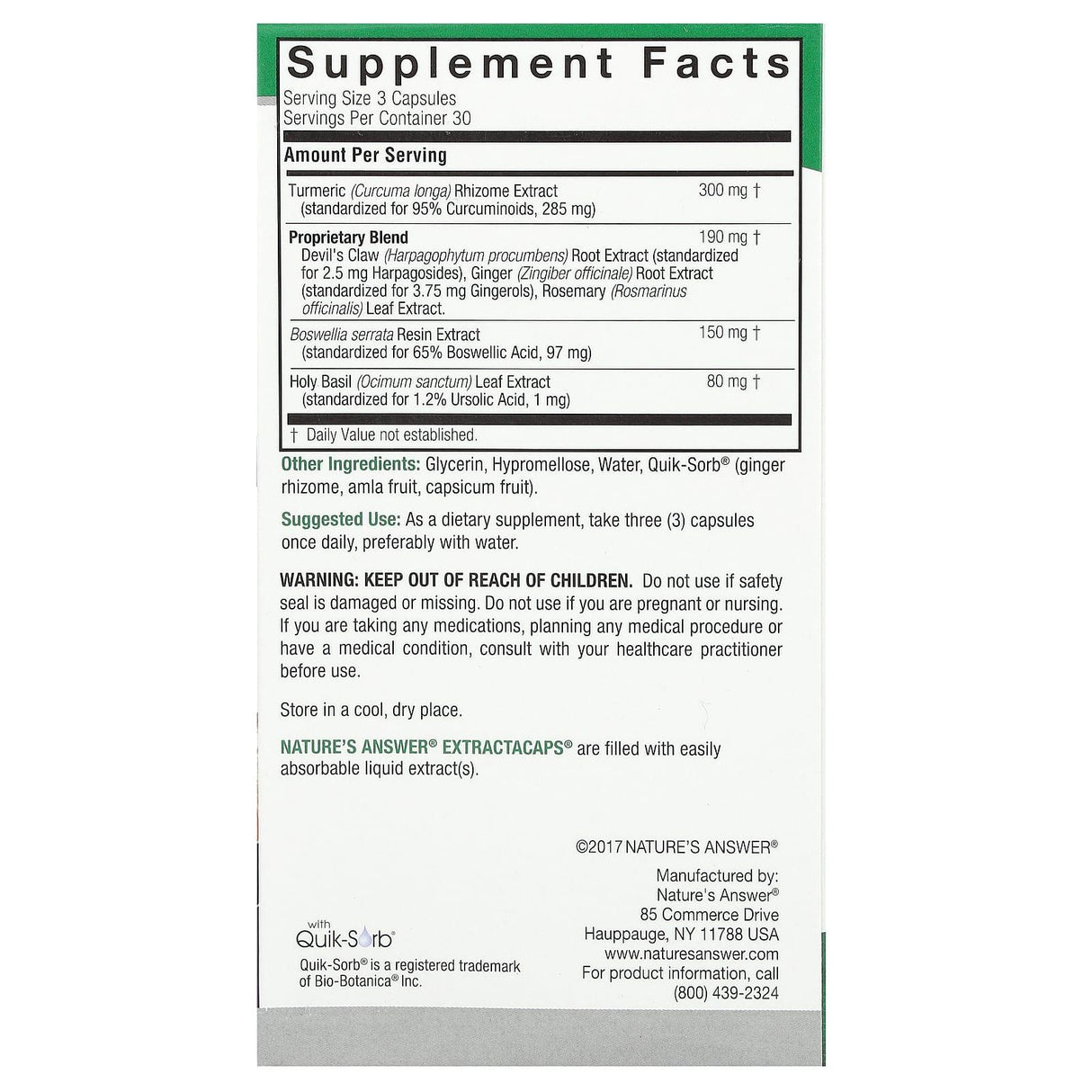 Nature's Answer, Inflama-Dyne, 90 Vegetarian Capsules - Supply Center USA