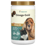 NaturVet, Omega-Gold, Plus Salmon Oil, For Dogs & Cats, 90 Soft Chews, 9 oz (256 g) - Supply Center USA